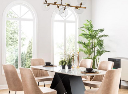 Dining set dining group furniture group dining room dining table 6x chair set 7-piece